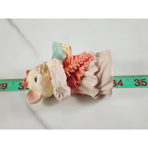 Chef Piglet Pig Lover Piggy w/ Bow Cute Dress Cooking 3 1/2" Figurine 80s - Picture 13 of 13